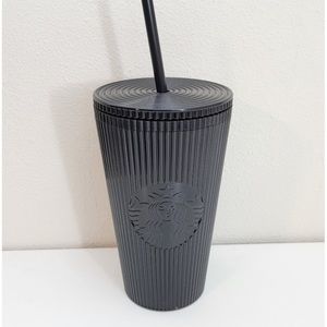 Starbucks Black Striped Tumbler